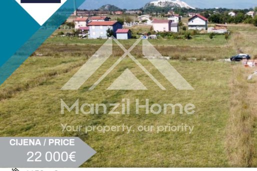 Plot, 1150m2, Danilovgrad, For Sale